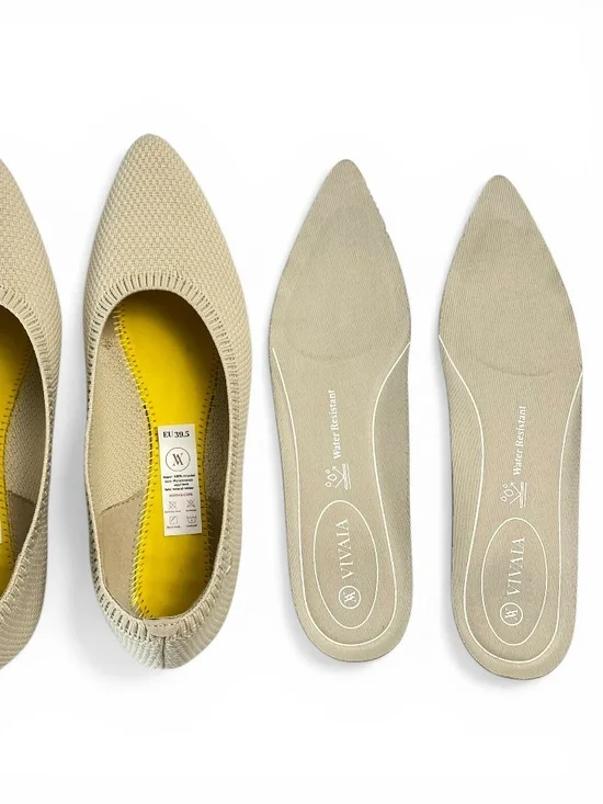 VIVAIA Pointed Toe Ballet Flats (Aria 5°) in Almond Size 8.5 - Picture 11 of 13